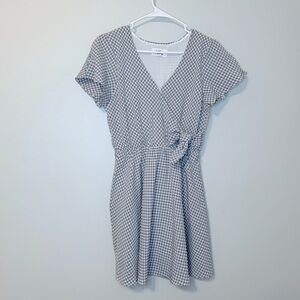 P. Cill Chic Gingham V-Neck Mini Dress